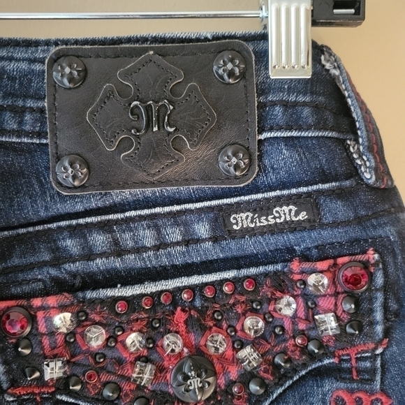 Mis me blue jeans size 27 low rise Y2K style - Picture 6 of 8